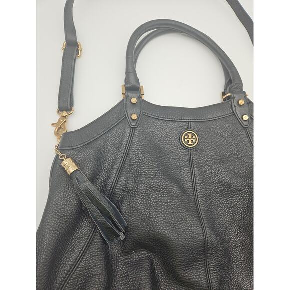 TORY BURCH Dakota Shoulder Bag Hobo Satchel Magnetic Fringe 22 x 17 - Picture 3 of 16